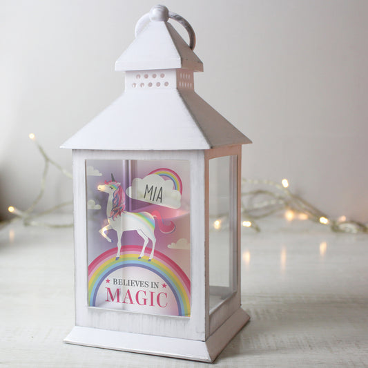 Personalised Unicorn Magic Battery Candle Lantern