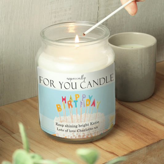 Personalised Birthday Large Scented Jar Candle