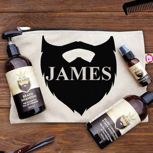 Cruelty Free Beard Care Kit In Personalised Zip Bag