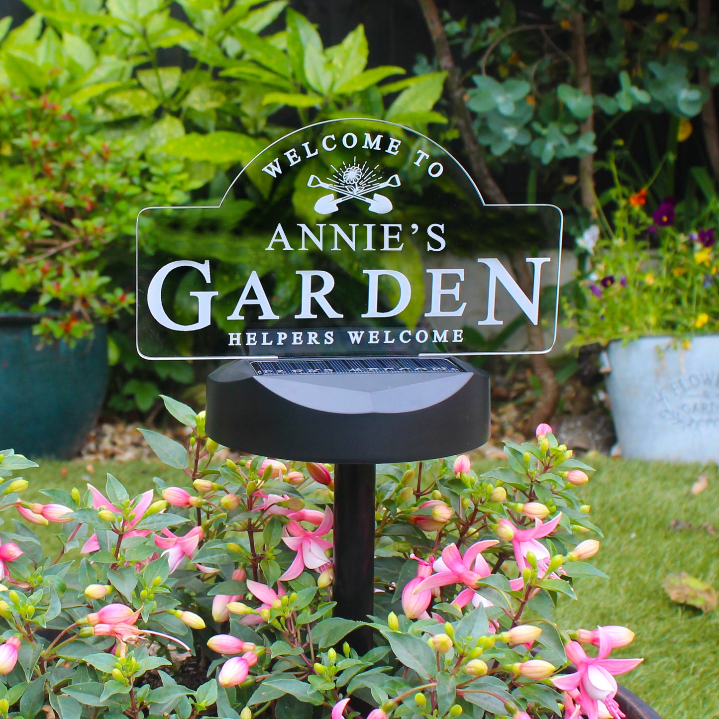 Personalised Garden Sign Outdoor Solar Light