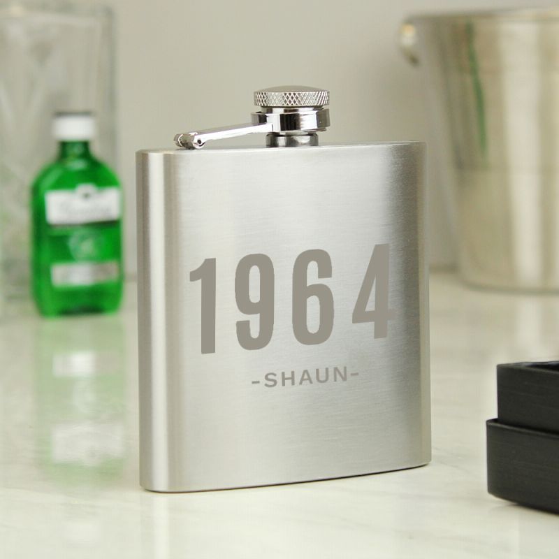 Personalised Birth Year Hip Flask